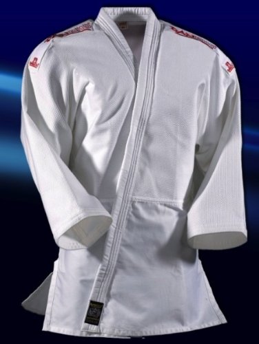 Danrho Yamanashi - Quimono de judo con bandas en los hombros, blanco, 160