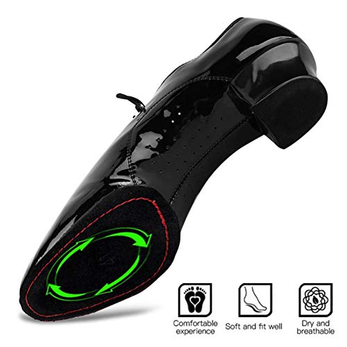 DAUERHAFT Zapato de Baile Calzado Latino Forros Transpirables, para Hombre(42)