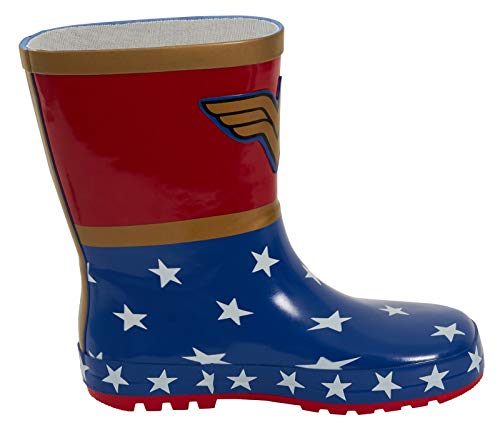 DC Comics Wonder Woman Botas de goma Wellington para niños, botas de lluvia y nieve, color dorado, color, talla 33 EU