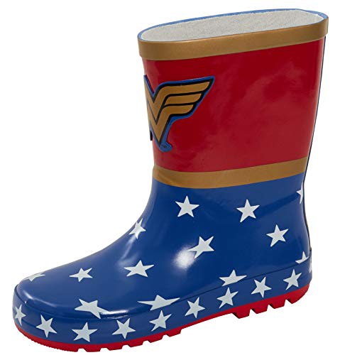 DC Comics Wonder Woman Botas de goma Wellington para niños, botas de lluvia y nieve, color dorado, color, talla 33 EU