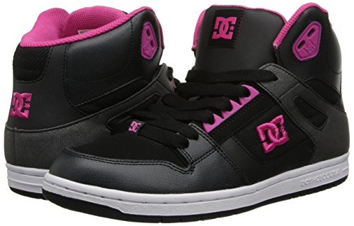 DC Rebound High J Shoe HCO, Zapatillas Altas para Mujer, Negro (Black/Fuchsia-BFU), 36 EU