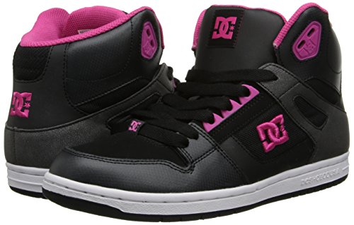 DC Rebound High J Shoe HCO, Zapatillas Altas para Mujer, Negro (Black/Fuchsia-BFU), 36 EU