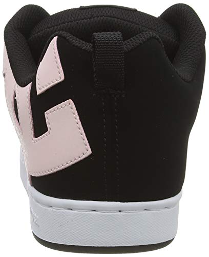 DC Shoes Court Graffik, Zapato de Skate para Mujer, Black/Super Pink, 36.5 EU