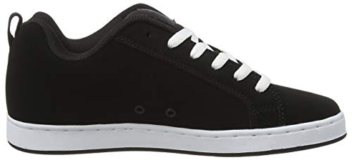 DC Shoes Court Graffik, Zapato de Skate para Mujer, Black/Super Pink, 36.5 EU