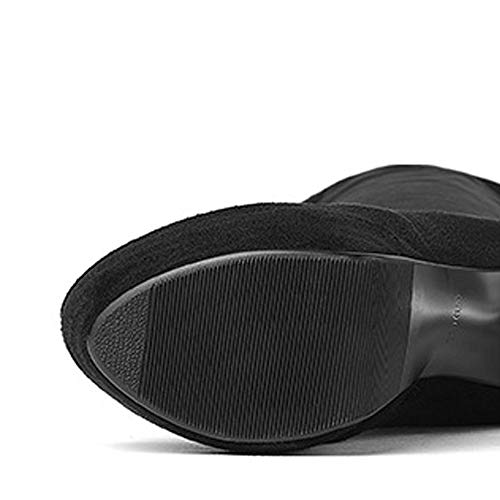 DEAR-JY Mujer Botas sobre la Rodilla, Plataforma Sexy súper Estilete tacón Alto Estiramiento Muslo Botas Altas,Tamaño Grande Adecuado para el Trabajo Diario y Las Compras,Camel,37.5EU/4UK