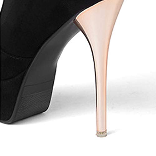 DEAR-JY Mujer Botas sobre la Rodilla, Plataforma Sexy súper Estilete tacón Alto Estiramiento Muslo Botas Altas,Tamaño Grande Adecuado para el Trabajo Diario y Las Compras,Camel,37.5EU/4UK