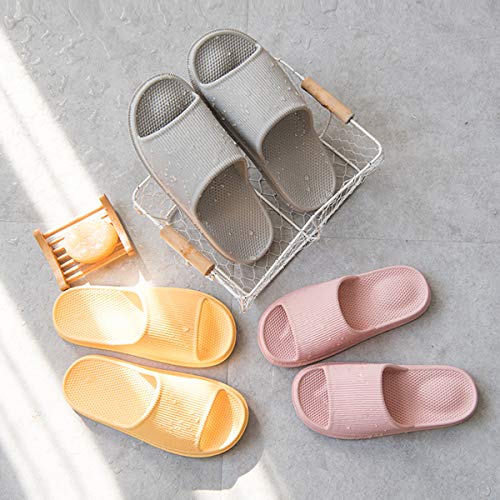 Decai Mujeres Zapatos de Piscina Chanclas de Playa para Hombre Zapatillas de Estar por Casa de Mujer Verano Baño Antideslizante EVA Masajes Playa Chanclas Sandalias Gris 40/41 EU