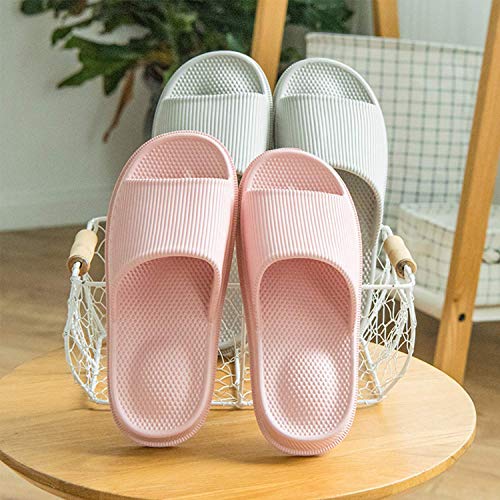 Decai Mujeres Zapatos de Piscina Chanclas de Playa para Hombre Zapatillas de Estar por Casa de Mujer Verano Baño Antideslizante EVA Masajes Playa Chanclas Sandalias Gris 40/41 EU