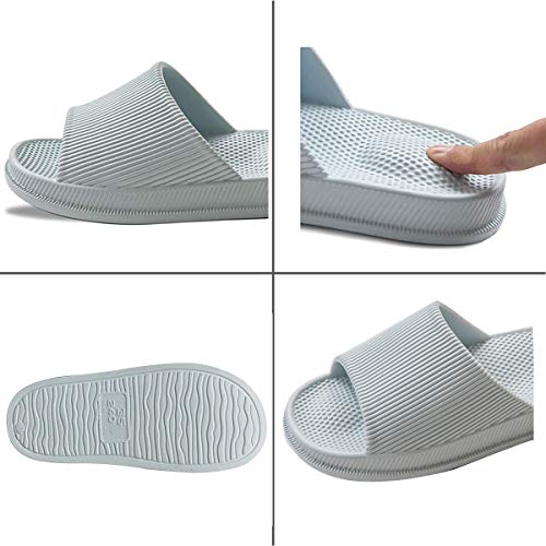 Decai Mujeres Zapatos de Piscina Chanclas de Playa para Hombre Zapatillas de Estar por Casa de Mujer Verano Baño Antideslizante EVA Masajes Playa Chanclas Sandalias Gris 40/41 EU