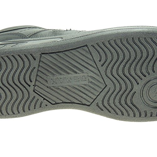 DEMAX P802 Zapatilla Deportiva Hombre Importación Velcro Piel Ancho Piso Llano Grueso Ligero Negro Talla 43