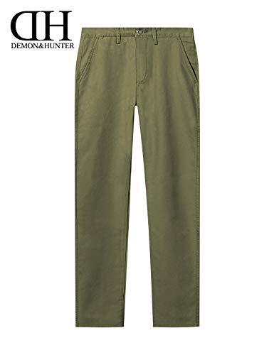 Demon&Hunter 900X Straight-Fit Series Hombre Chinos Pantalones Recto DH9006(36)