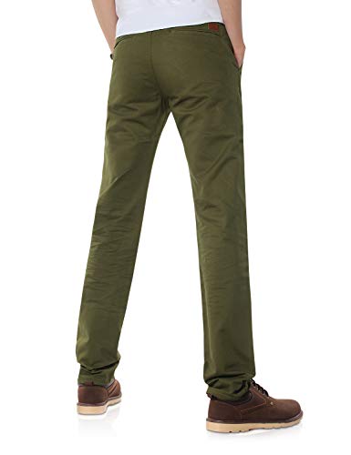Demon&Hunter 900X Straight-Fit Series Hombre Chinos Pantalones Recto DH9006(36)