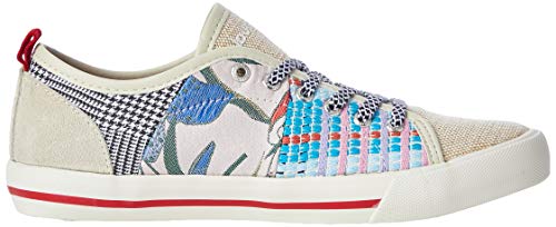 Desigual Shoes Alpha Patch, Zapatillas para Mujer, Beige Cream 1011, 40 EU