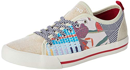 Desigual Shoes Alpha Patch, Zapatillas para Mujer, Beige Cream 1011, 40 EU