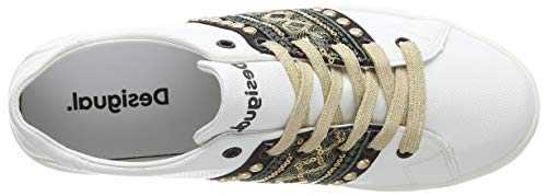 Desigual Shoes Cosmic Exotic Gold, Zapatillas Mujer, Blanco 1000, 41 EU