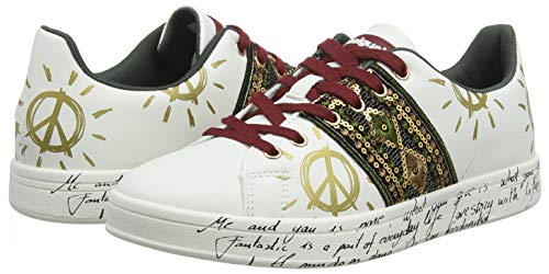 Desigual Shoes Cosmic Exotic, Zapatillas Mujer, Blanco (White 1000), 39 EU