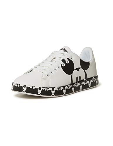 Desigual Shoes (Cosmic_Mickey), Zapatillas Mujer, Blanco (Blanco 1000), 36 EU