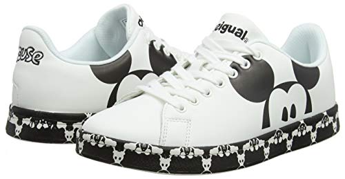 Desigual Shoes (Cosmic_Mickey), Zapatillas Mujer, Blanco (Blanco 1000), 37 EU