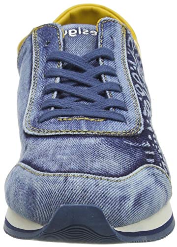 Desigual Shoes Pegaso Mandala, Zapatillas Mujer, Azul Denim Dark Blue 5008, 38 EU