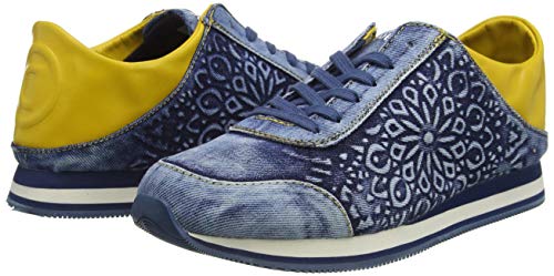 Desigual Shoes Pegaso Mandala, Zapatillas Mujer, Azul Denim Dark Blue 5008, 38 EU