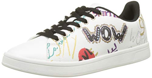 Desigual Shoes_Cosmic Bolimania, Zapatillas para Mujer, Blanco (Blanco 1000), 37 EU