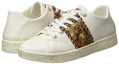 Desigual Shoes_Cosmic_Exotic Lett, Sneakers Woman. Mujer, Blanco, 41 EU