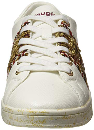 Desigual Shoes_Cosmic_Exotic Lett, Sneakers Woman. Mujer, Blanco, 41 EU