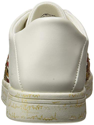 Desigual Shoes_Cosmic_Exotic Lett, Sneakers Woman. Mujer, Blanco, 41 EU