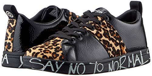 Desigual Shoes_Cosmic_Leopard, Zapatillas para Mujer, Negro, 38 EU