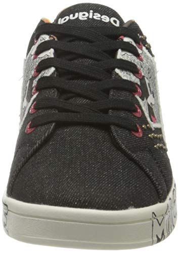 Desigual Shoes_Cosmic_Mickey Deni, Sneakers Mujer, Black, 41 EU