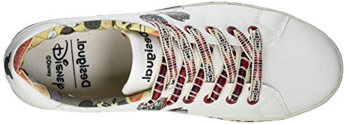 Desigual Shoes_Cosmic_Mickey, Sneakers Mujer, White, 40 EU