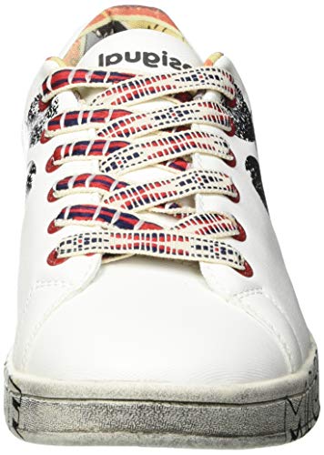 Desigual Shoes_Cosmic_Mickey, Sneakers Mujer, White, 41 EU
