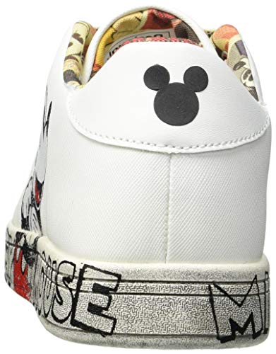 Desigual Shoes_Cosmic_Mickey, Sneakers Mujer, White, 41 EU