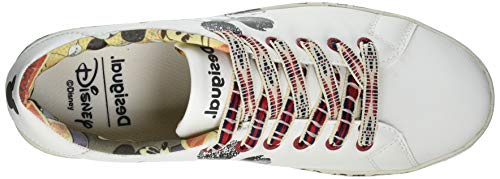 Desigual Shoes_Cosmic_Mickey, Sneakers Woman. Mujer, Blanco, 39 EU