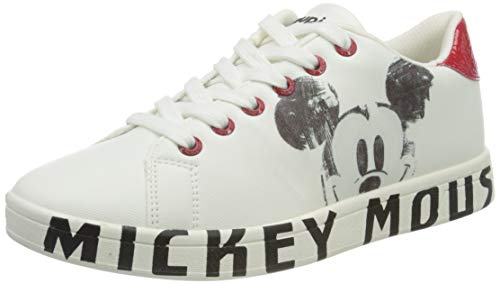 Desigual Shoes_Cosmic_Mickey, Zapatillas Mujer, Blanco, 41 EU
