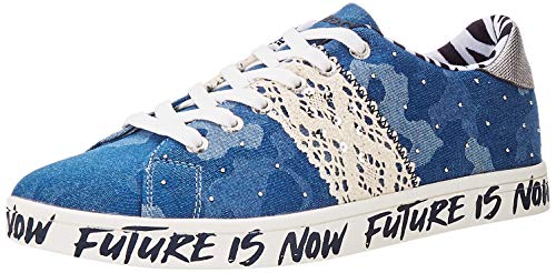 Desigual Shoes_Cosmic_Militar, Sneakers Mujer, Jeans, 39 EU