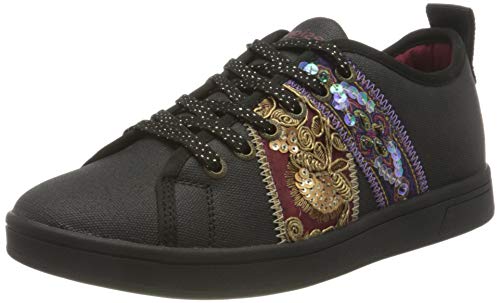 Desigual Shoes_Cosmic_Ribbons, Zapatillas para Mujer, Negro, 37 EU