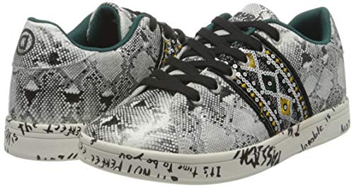 Desigual Shoes_Cosmic_Snake, Zapatillas para Mujer, Negro, 36 EU