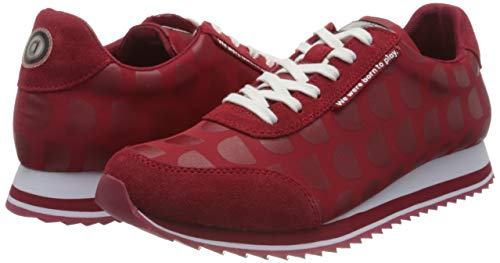 Desigual Shoes_Pegaso_logoman, Zapatillas Mujer, Rojo, 37 EU