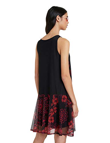 Desigual Vest_Canton Vestido Casual, Negro, XS para Mujer