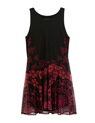 Desigual Vest_Canton Vestido Casual, Negro, XS para Mujer