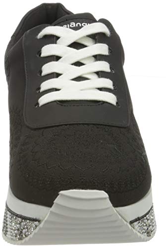 Desigual Wedge, Sneakers Woman. Mujer, Negro, 39 EU