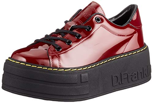 D.Franklin gumme v,2, Zapatos de Cordon en Charol en Piso Plataforma Mujer, Rojo, 41 EU