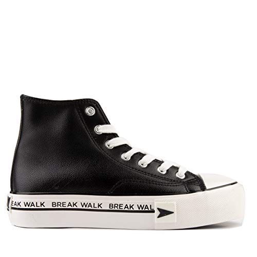 D.Franklin Sneakers Bay Plataforma, Zapatillas para Mujer, Negro, 39 EU