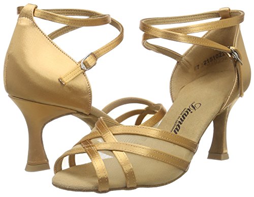 Diamant Diamant Damen Latein Tanzschuhe 035-087-087 - Zapatos de baile - standard & latino para mujer, Beige, 40