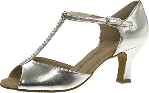 Diamant Mujeres Zapatos de Baile 025-087-013 - Plateado - 6,5 cm Flare [UK 4]