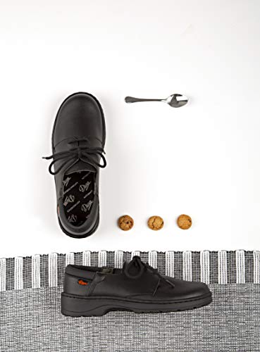 Dian NIZA Zapato con Cierre de Cordones, Antideslizante de Gran Coeficiente en Seco y Húmedo, SRC+O1+FO, Negro, Talla 44