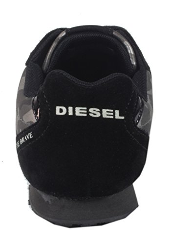 Diesel - Caña baja de material sintético mujer, color negro, talla 40