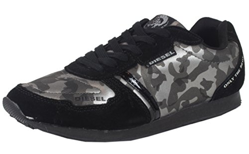 Diesel - Caña baja de material sintético mujer, color negro, talla 40