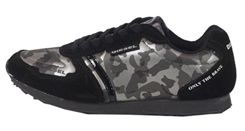 Diesel - Caña baja de material sintético mujer, color negro, talla 40